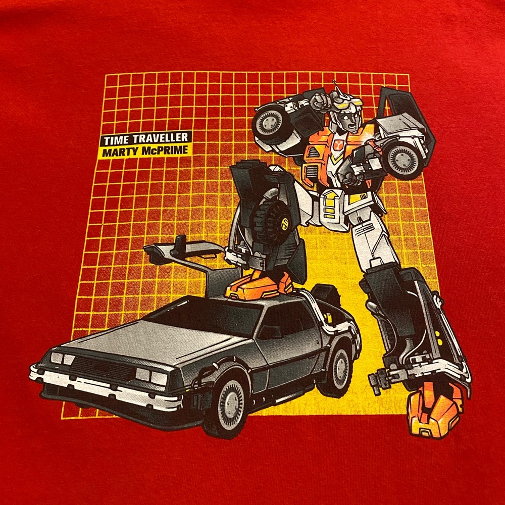 Marty Mcfly Optimus Prime t-shirt